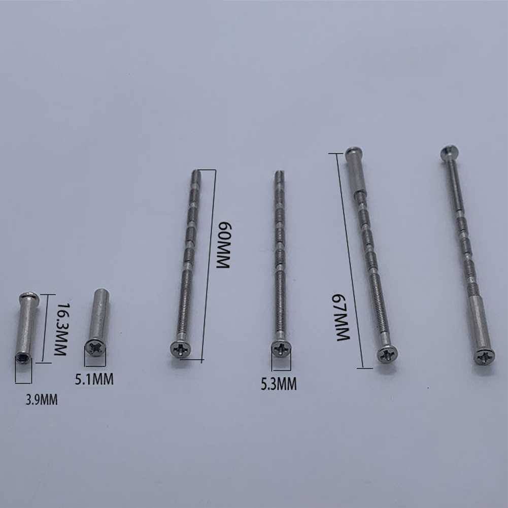 Jeu de vis de poignée de porte, 25 pièces/ensemble, boulon de poignée de porte à travers les fixations pour poignée de porte, boutons de Roses, serrure de porte, vis métalliques, matériel