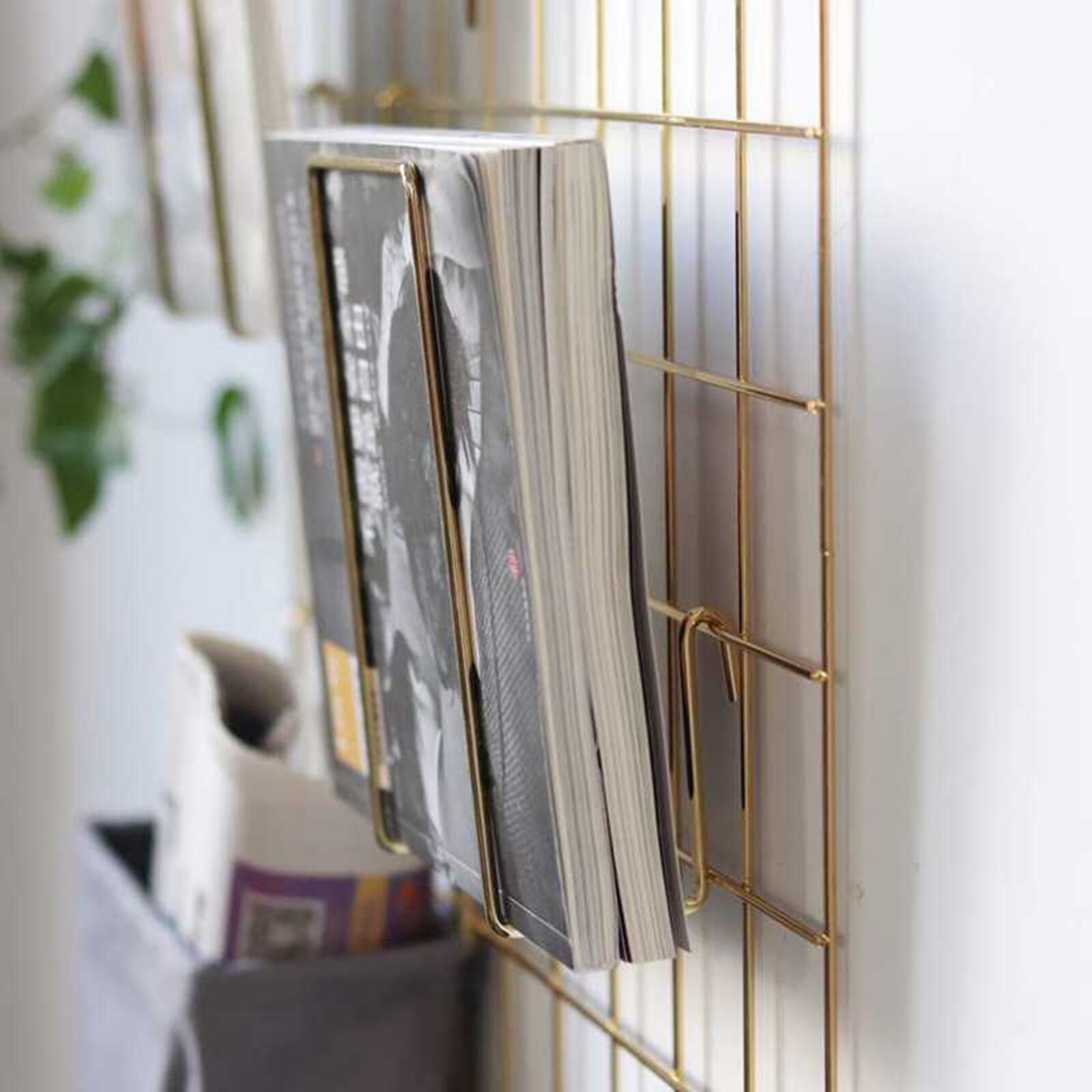 Panel de rejilla de malla para decoración de pared de fotos, pantalla de arte multifunción, organizador para el hogar
