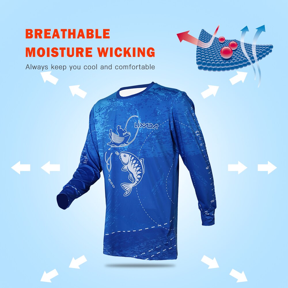 Lixada style Fishing Clothing Vests Quick-Drying Anti-UV Jacket Sports Clothes Long Sleeve Fishing Clothing