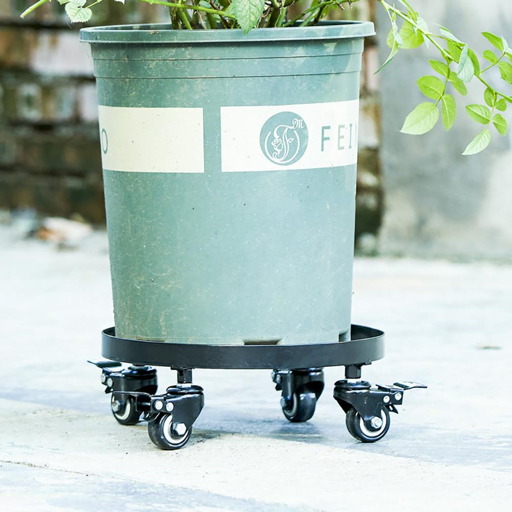 Plant Caddy with 4 Wheels Heavy Duty Metal Iron Large Potted Plant Stand Holder Garden Patio Flower Pot Rolling Dolly Casters