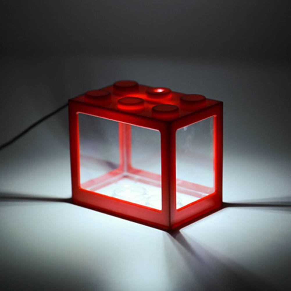 Heißer Mini Aquarium USB LED Licht Fisch Schüssel Heimat Büro Tee Tisch Dekoration betta Fisch Panzer Zucht Aquarium Liefert 6 farben