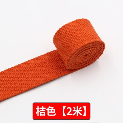 20mm 2 Meter Baumwolle Gurtband Bunte Band Rucksack Gürtel Umreifung NäHenne Gürtel DIY Tasche Zubehör: Orange
