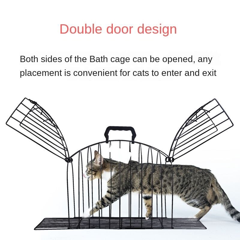 Washing cat cage cat blowing cage washing cat artifact bite blow dry cat bath cage bag fixing cat supplies anti-scratch
