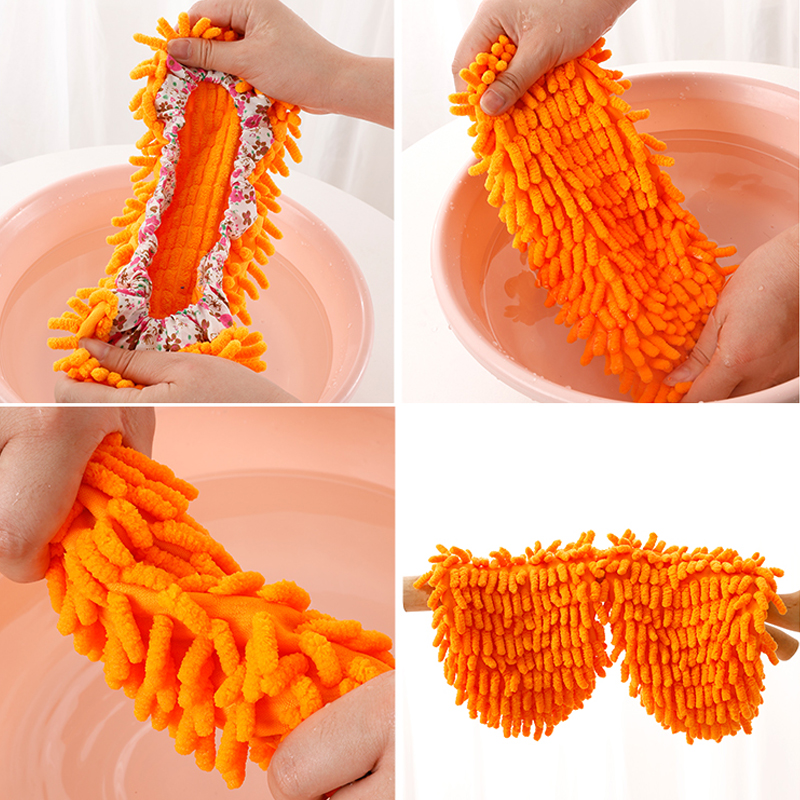 Chinelos de limpeza de poeira de chão sapatos pano de limpeza preguiçoso sapato capa mop chinelos microfibra chenille sapato cobre