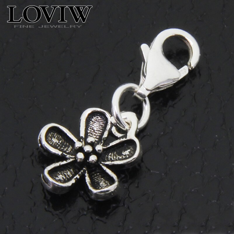 Blackened Daisy 925 Sterling Zilver Charm Goede Hanger Vrouwen Thomas Mode-sieraden Fit Armband