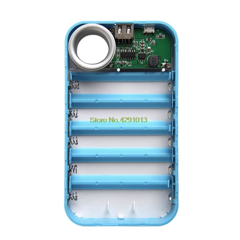 Diy usb mobiele powerbank oplader case pack 5*18650 batterijhouder voor telefoonondersteuning