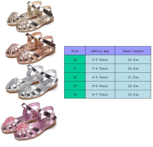 Børn baby piger blød sål sandaler småbørn sommer sko hjerte sandal