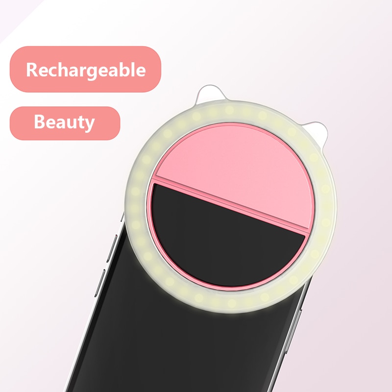 Mobile Phone Selfie Ring Flash Lens Beauty Fill Light Lamp For Cell Phone Smartphone Portable Clip For Photo Camera