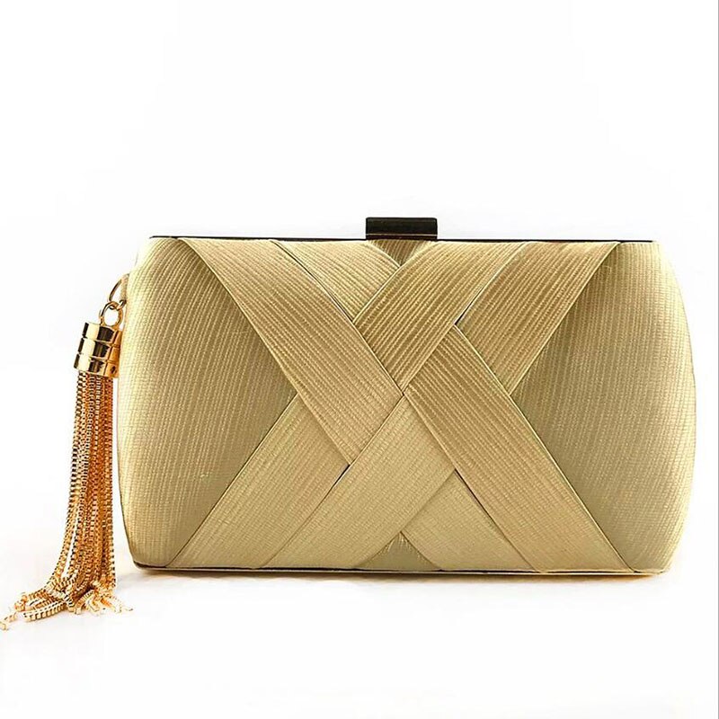 Tamara kobiety eleganckie Tassel sprzęgła torby wieczorowe torebki na imprezę luksusowy projektant wesele kolacja torebka łańcuszkowa torba na ramię moda: gold