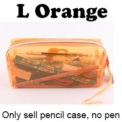 Estojo de plástico transparente para lápis, bolsa para lápis de escola e escritório para maquiagem de cosméticos: WHITE