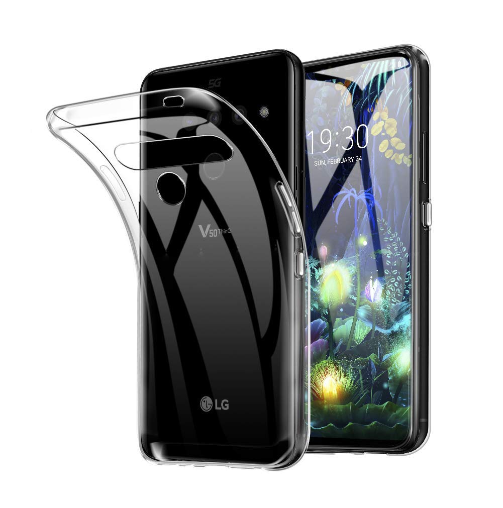Coque arrière transparente en Silicone pour LG, pour modèles V30, V30S, V40, V50, V60, 5G: LG V30S