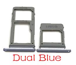 For Samsung Galaxy A8 A530 SIM Card Slot SD Card Tray Holder Adapter + Pin: For Dual Blue