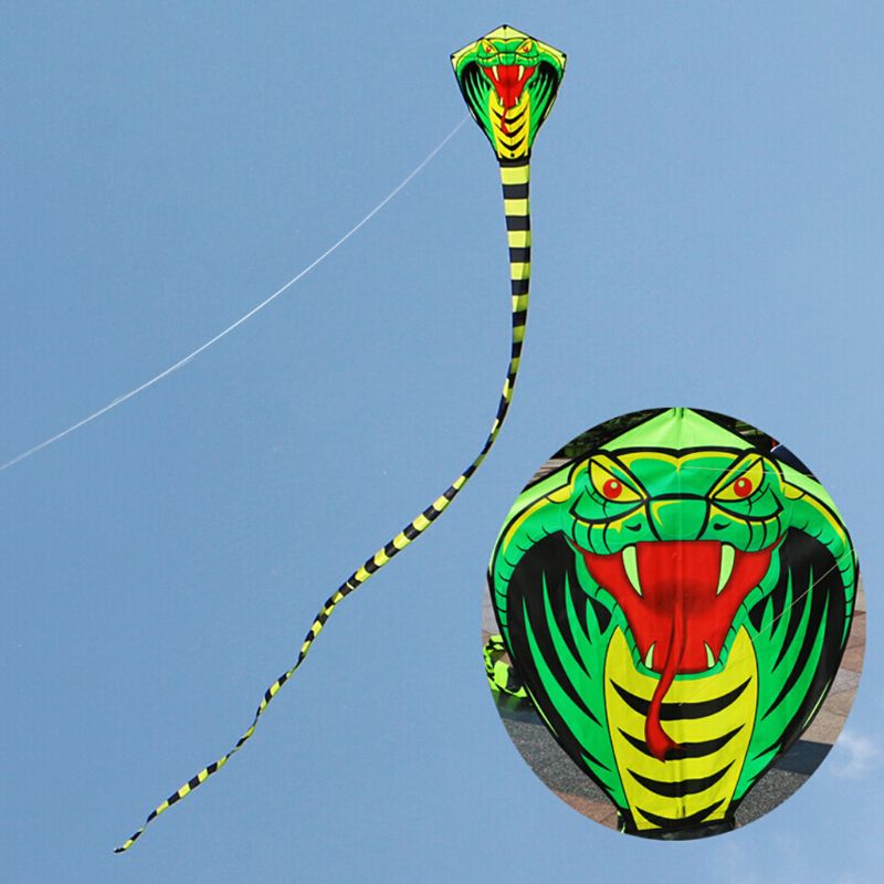 8m/26.25ft 15m/49.21ft cartoon-mamba-schlangen-drachen gfk-stange flugsport strand-kitesurfen kinder familie outdoor-sport