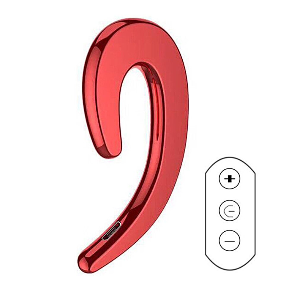 Universele Beengeleiding Oortelefoon Draadloze Bluetooth 4.2 Sport Stereo Headset Voor Laptop Tablet Voor Xiaomi Voor Iphone 7 8 X: Rood