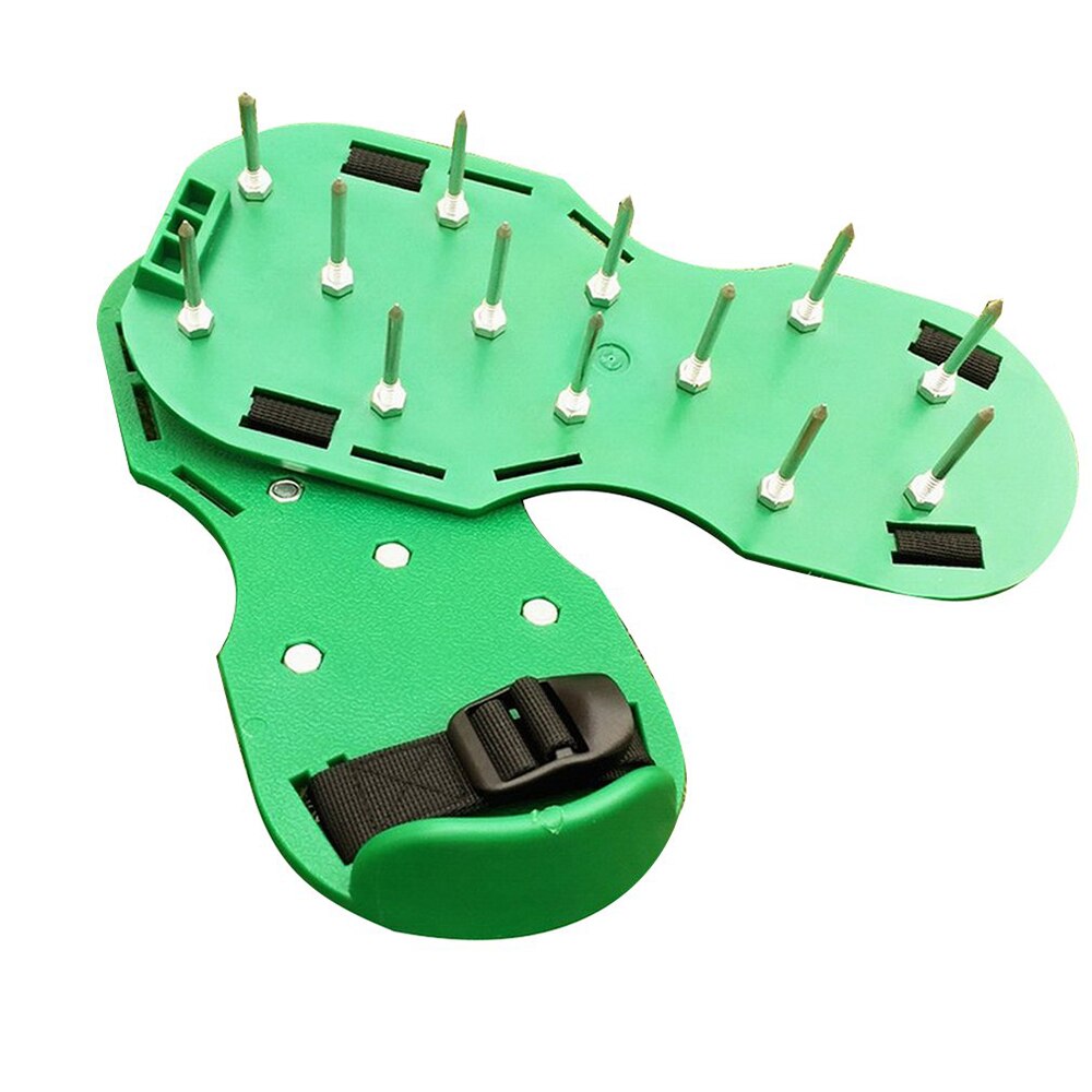 1 Paar Tuin Schoenen Bodem Losmaken Gereedschap Lopen Revitalisering Gazon Beluchter Sandalen Schoen Spike Tuingereedschap: green