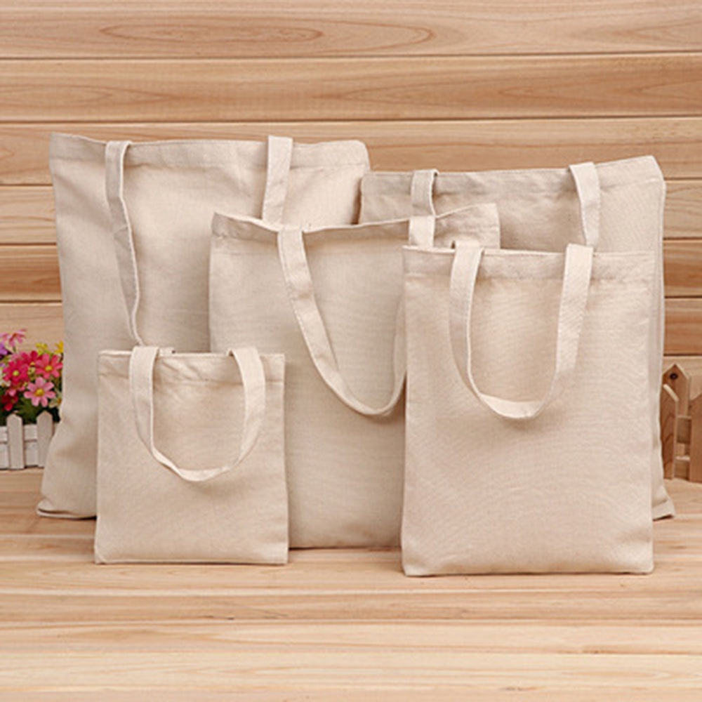 Sac à main pliable en lin de couleur Pure de 6 tailles, fourre-tout de rangement pour courses décontracté