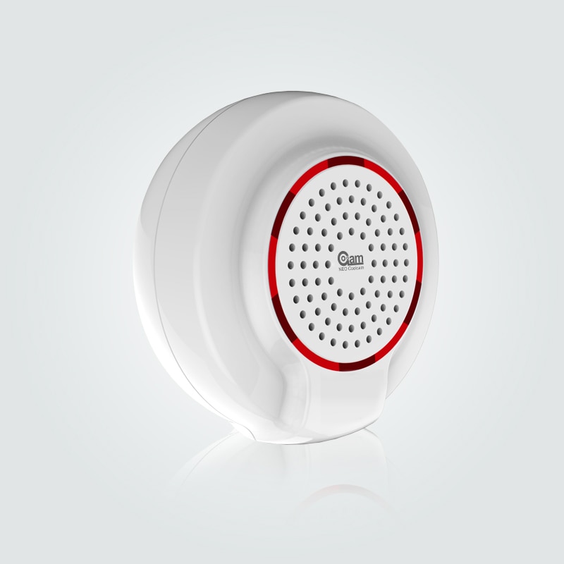 Capteur d'alarme de sirène sans fil NEO Coolcam NAS-AB01Z z-wave Compatible avec l'alarme de capteur z-wave Plus alarme domotique
