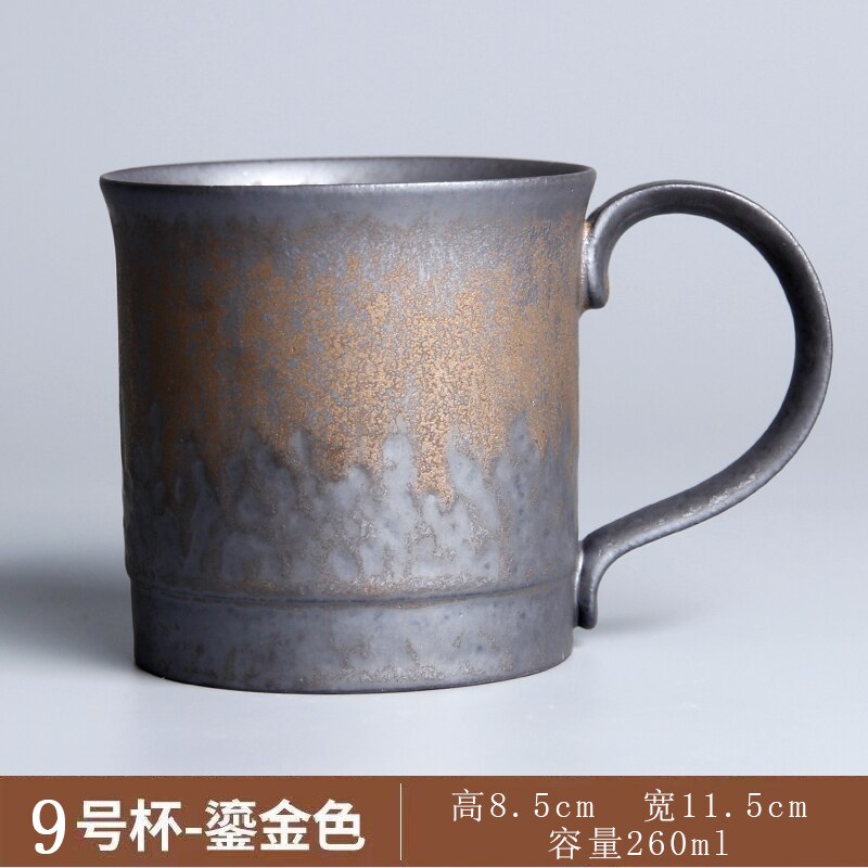 JIA GUI LUO-taza de café de cerámica hecha a mano de estilo japonés, taza de agua, taza de gres, taza de oficina, tazas de café, G094: 15