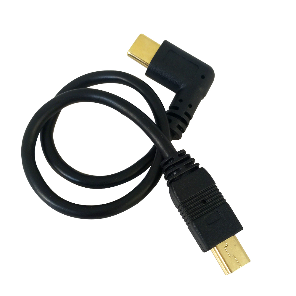 DANSPEED Mini Usb-kabel 5 Pin Man Mannelijke USB 3.1 Type C naar Mini OTG Datakabel Adapter Converter Oplaadkabel Lengte 25 cm