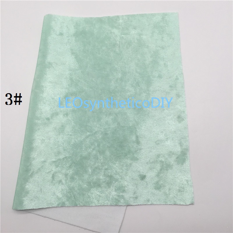Leosyntheticodiy pastelfarver knust fløjl blødt stof til sløjfer gør 21 x 29cm 6 s 16: 3