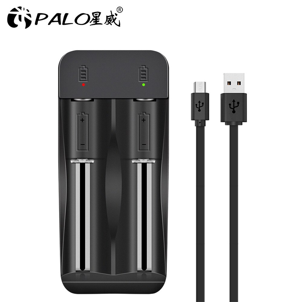 PALO 3.7V 18650 16340 14500 18500 lithium Battery Charger USB smart charger for 18650 rechargeable battery charger: LED charger