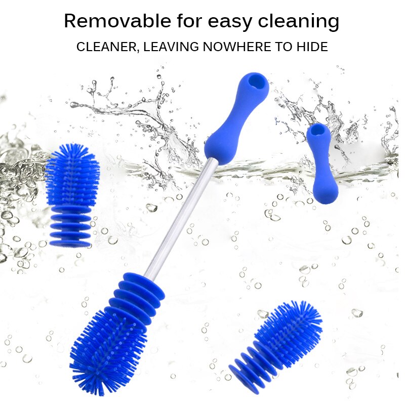 Cepillo para botellas de bebé, herramienta de limpieza de silicona para fregar botellas, único, Limpiador de cocina, 1 unidad