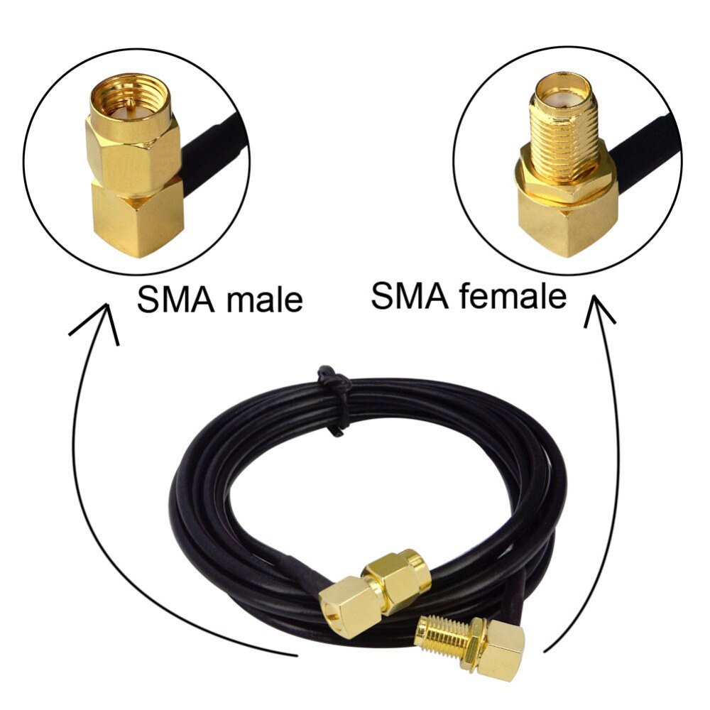 10 Piece 2M SMA Male to SMA Female Cable Antenna Extension Cord RG174