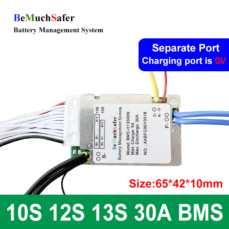 BeMuchSafer-Batterie BMS pour E-Bike E-Scooter E-Motorcycle, 10S, 12S, 13S, 30A, 36V, 43.2V, 48V, 43V, 10S30A, 12S30A, 13S30A, DIY