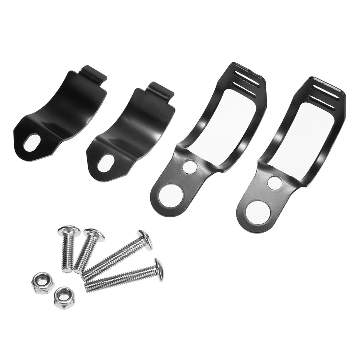 2Stck Motorrad Blinker Llight Klemme Rolle Schwarz Metall Halterung Halfter Für 33-43mm Gabel