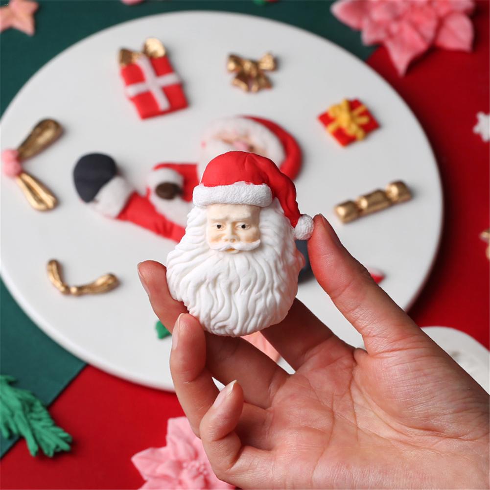 Santa Claus Silicone Mold Christmas DIY Cake Pudding Chocolates Party Decorating Kitchen Baking Tools