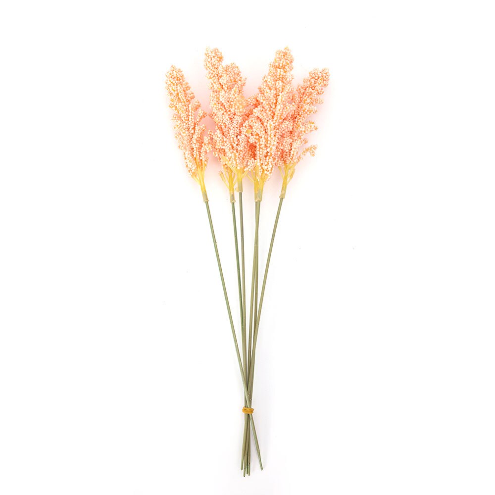 Kunstig vanilje mini skum bær spike kunstige blomster buket til hjemmeplante vægdekoration korn plante bunke: Ta173
