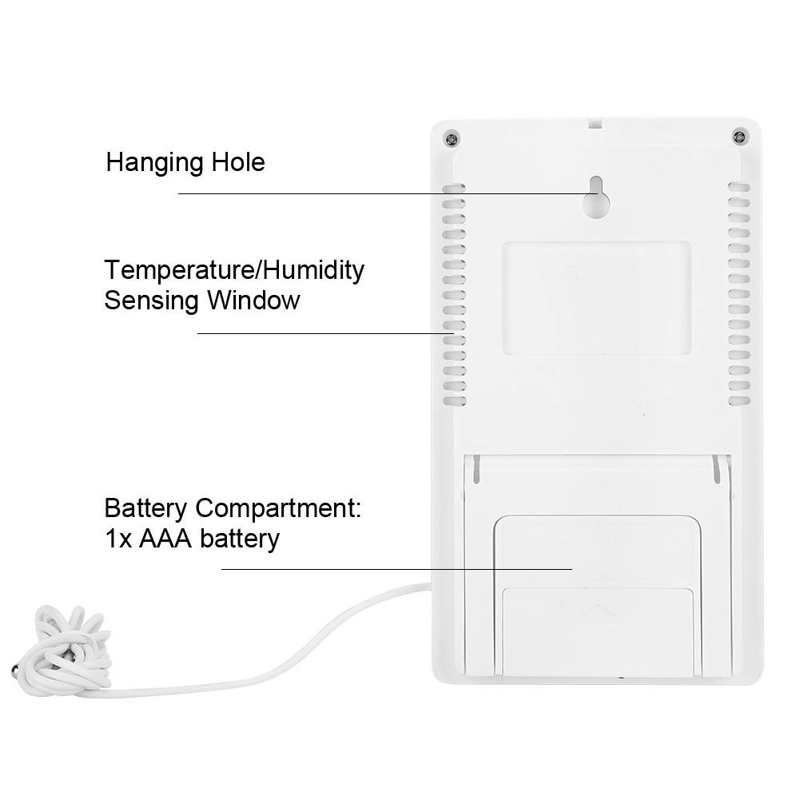 Electronic Temperature Humidity Meter Hygrometer Thermometer With Probe For Outd