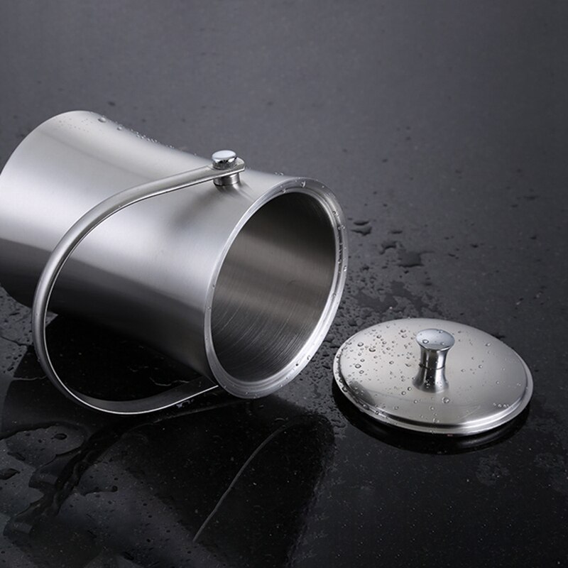 Balde de gelo de aço inoxidável dupla isolamento balde de grãos de gelo balde de vinho do hotel ktv bar champagne balde portátil 3l