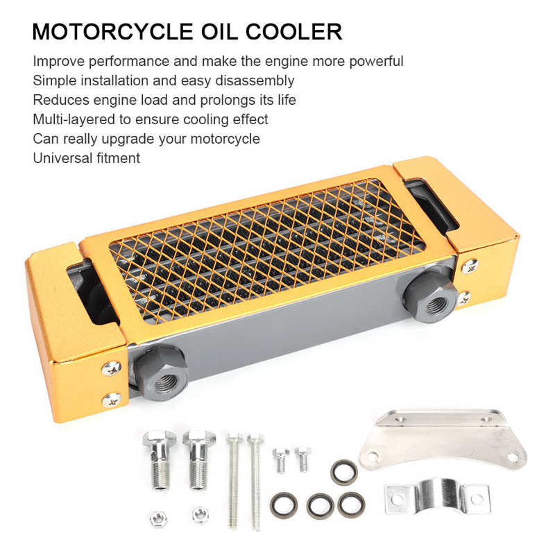 surge tank expansion tank Universal Motorcycle Oil Cooler Engine Cooling System Replacement 4 Rows car su deposu auto