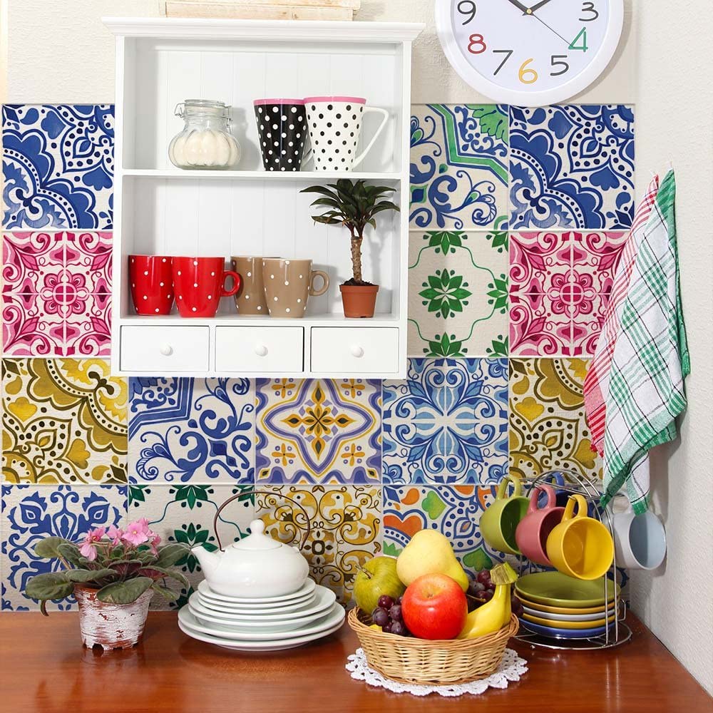54 Stück Fliesenaufkleber 10x10 Cm – Selbstklebende Wandmosaike Für Bad & Küche, Schnell Verlegt & Rückstandslos Entfernbar