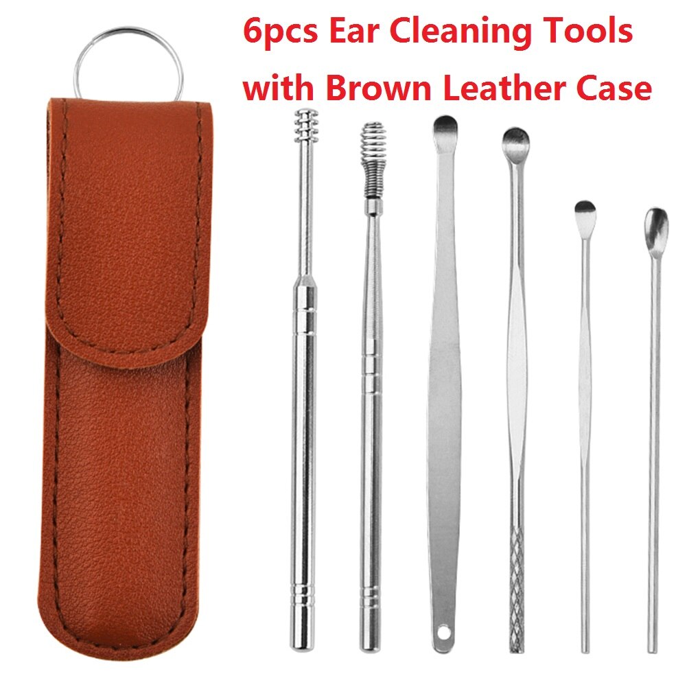 Ear Cleaner Wax Removal Tool Earpick Sticks Earwax Remover Curette Ear Pick Cleaning Ear Cleanser Spoon Healthcare Earpick Set: 2