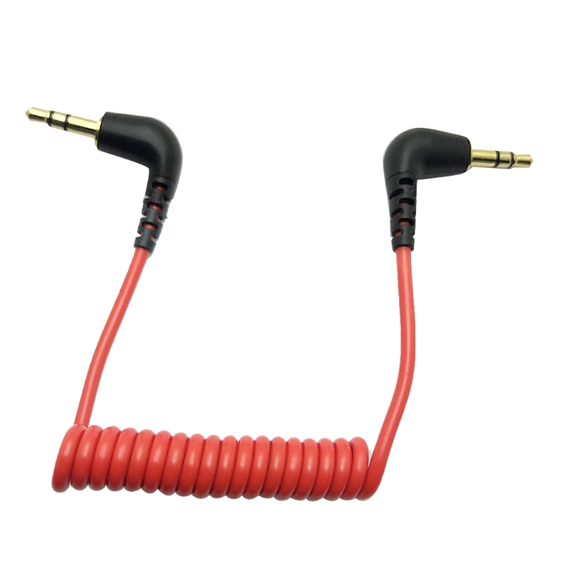 Cable adaptador TRS repuesto 3,5 mm a TRRS 3,5 mm para RODE SC7 SC2 Video MIC: Negro