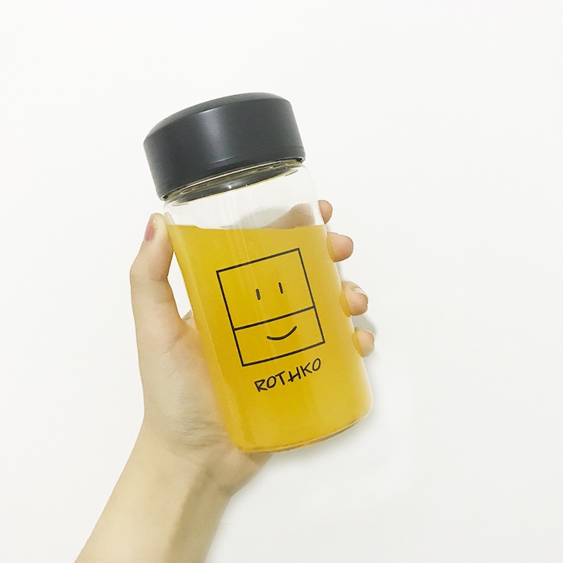 Söta uttryck glasögon kopp män och kvinnors kompakta kontor transparent enkla par hand glas kopp