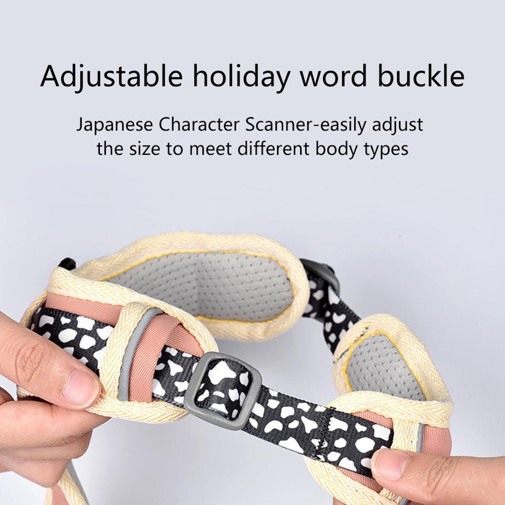 Small Medium Pet Dogs Vest Polyester Harness Leash Reflective Safe Walking Vest Basic Leashes Padded Plaid All Seasons