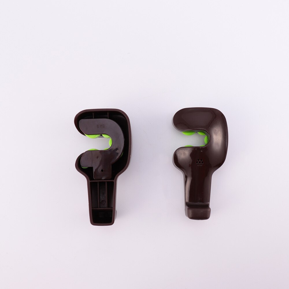 10pcs Car Seat Back Hooks Bag Hanger Holder Universal Organizer Automobiles Headrest Mount Storage Hooks Clips (Black): Brown