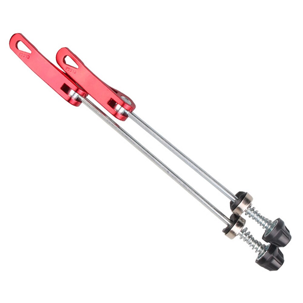 1 Pair MTB Quick Release Skewer Lever Mountain Bicycle Wheel Hub Front and Rear Clip Bolt Lever Axle Set: red