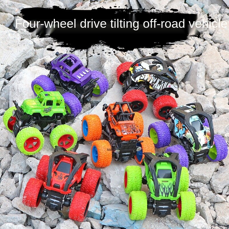 Alloy ABS Inertia Four-Wheel Drive Big Foot Toy Off-Road Vehicle Children&#39;s Stunt Car Toy for Baby