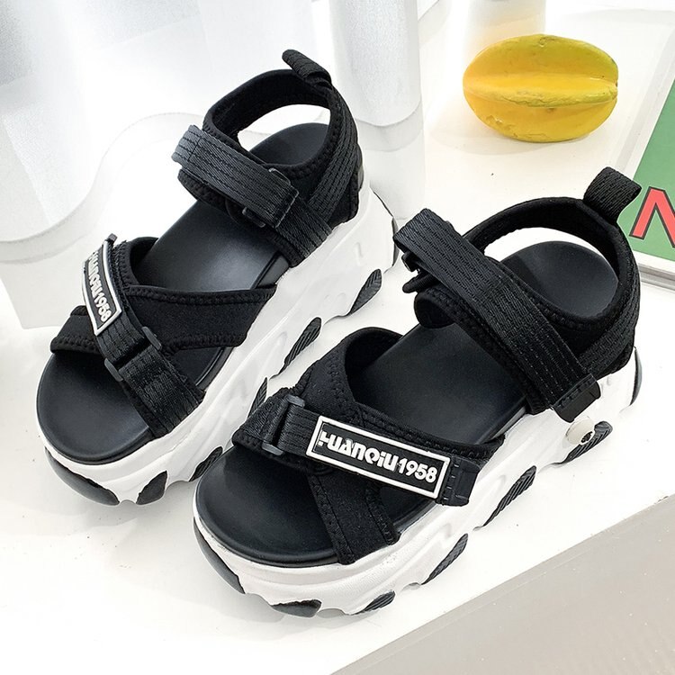 Klompen Met Hak Comfort Schoenen Voor Vrouwen Sport Vrouwen Sandalen Alle-Match Muffins Schoen Espadrilles Platform Zomer Hakken pak: 1 / 38