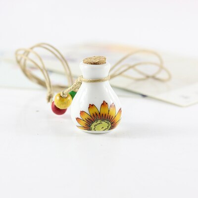 Cute perfume bottle necklace women's ceramic classic necklaces & Pendants DIY handmade necklace for women #1199: DZ113