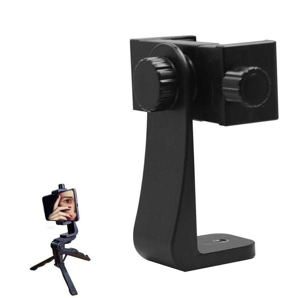 Universal Phone Tripod Mount Adapter Rotatable Camera Cell Phone Holder Bracket Clipper Adjustable Clamp Vertical Tripod Stand