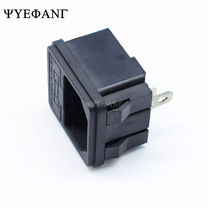 1PCS AC power socket 15A 250V ac 3 Terminal Power Socket with Fuse Holder Connector