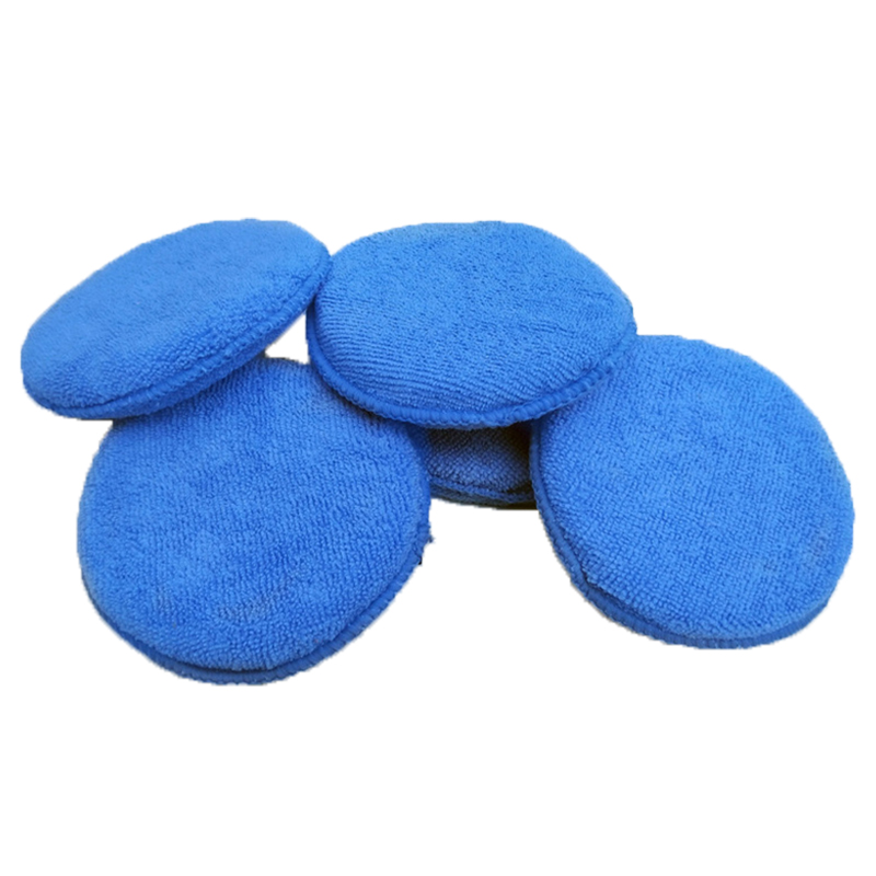 1/5/10 Stuks Speciaal Voor Wasstraat Zorg Polish Schuim Spons Zachte Microfiber Auto Wax Applicator Pad polijsten Spons Toepassen Verwijderen Wax: GRIJS