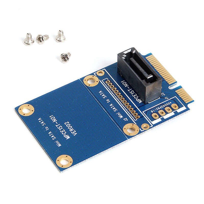 Msata Mini Pci-E Sata Ssd Slot To 7 Pin Sata Hdd Convert Card Adapter
