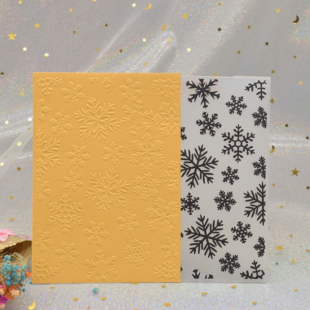 Snowflake Pattern 3D Embossing Folders for DIY Scrapbooking Paper Card Making Craft Plastic Embossing Template Stencil