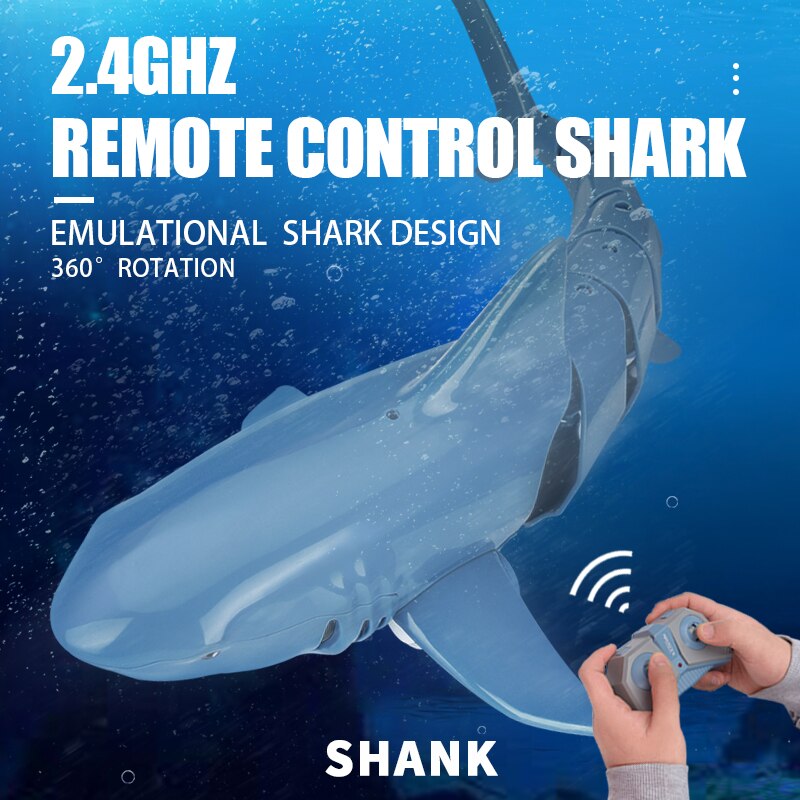 Rc Boot Afstandsbediening Simulatie Shark Vis 2.4G Zwembad Water Prank Jongen Vibrato Kraam Kinderspeelgoed